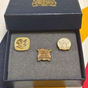 RARE: Set o THREE The Bay Company Pins:Stylized "B" (Hudon's Bay/HBC) & 1670 HBC